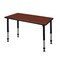 Kee Rectangle Tables > Height Adjustable > Rectangular Classroom Tables, 42 W, 24 L, 23-34 H, Cherry MT4224CHAPBK - alternate 1